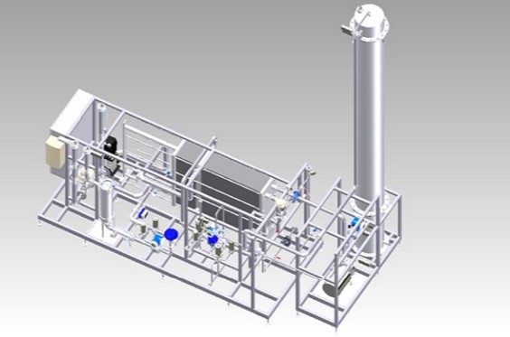 Centec Process System CeGaS hot: Column Water Deaeration