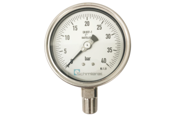 Bourdon Tube Stainless Steel Pressure Gauge SRU 25 for chemical applications: Hastelloy, Monel, Inconel